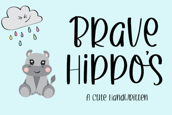 Brave Hippos: A Sweet and Quirky Display Font for Creative Projects